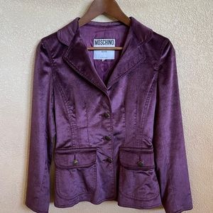Moschino jeans velour fitted jacket I 38, US size 4